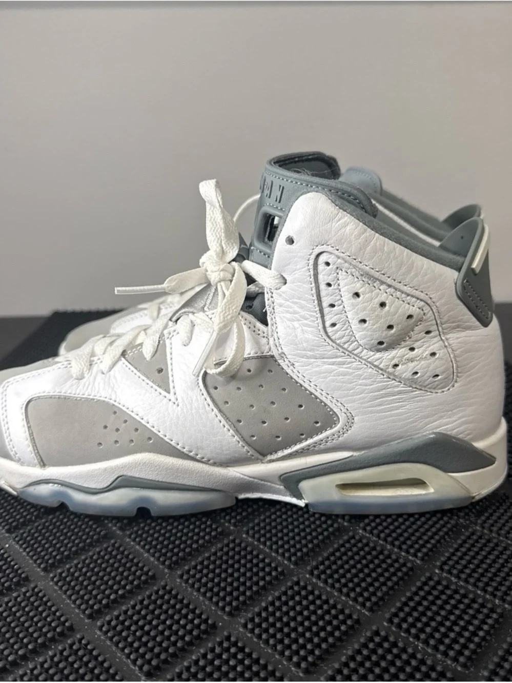Jordan Kids White and Gray High-Top Sneakers
